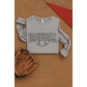 NEW OAT COLLECTIVE unisex baseball sweatshirt in heather gray